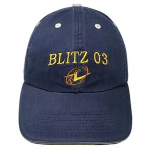 Fahrenheit Blue Baseball Cap Hat OS Yellow Blitz 03 Glenn 03 Embroidered Cotton